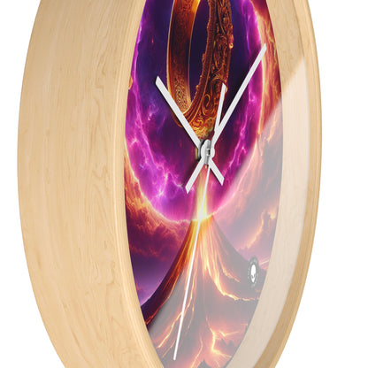 "Ring of Doom: A Surreal Descent." - The Alien Wall Clock