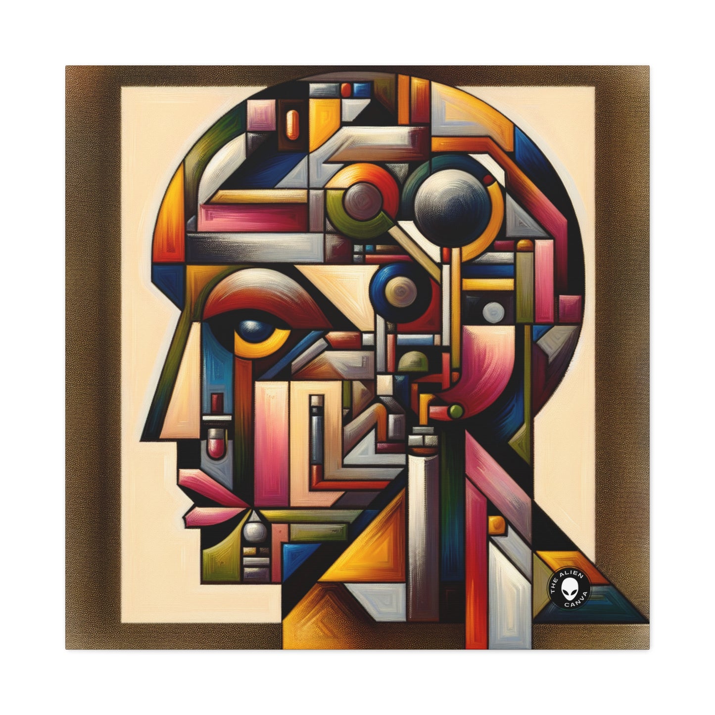 "My Cubist Reflection" - The Alien Canva Cubism