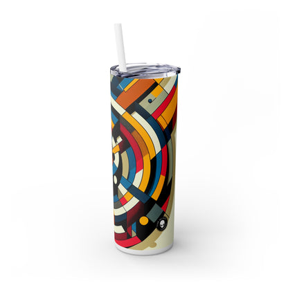 "Digital Revolution: A Constructivist Perspective" - The Alien Maars® Skinny Tumbler with Straw 20oz Constructivism