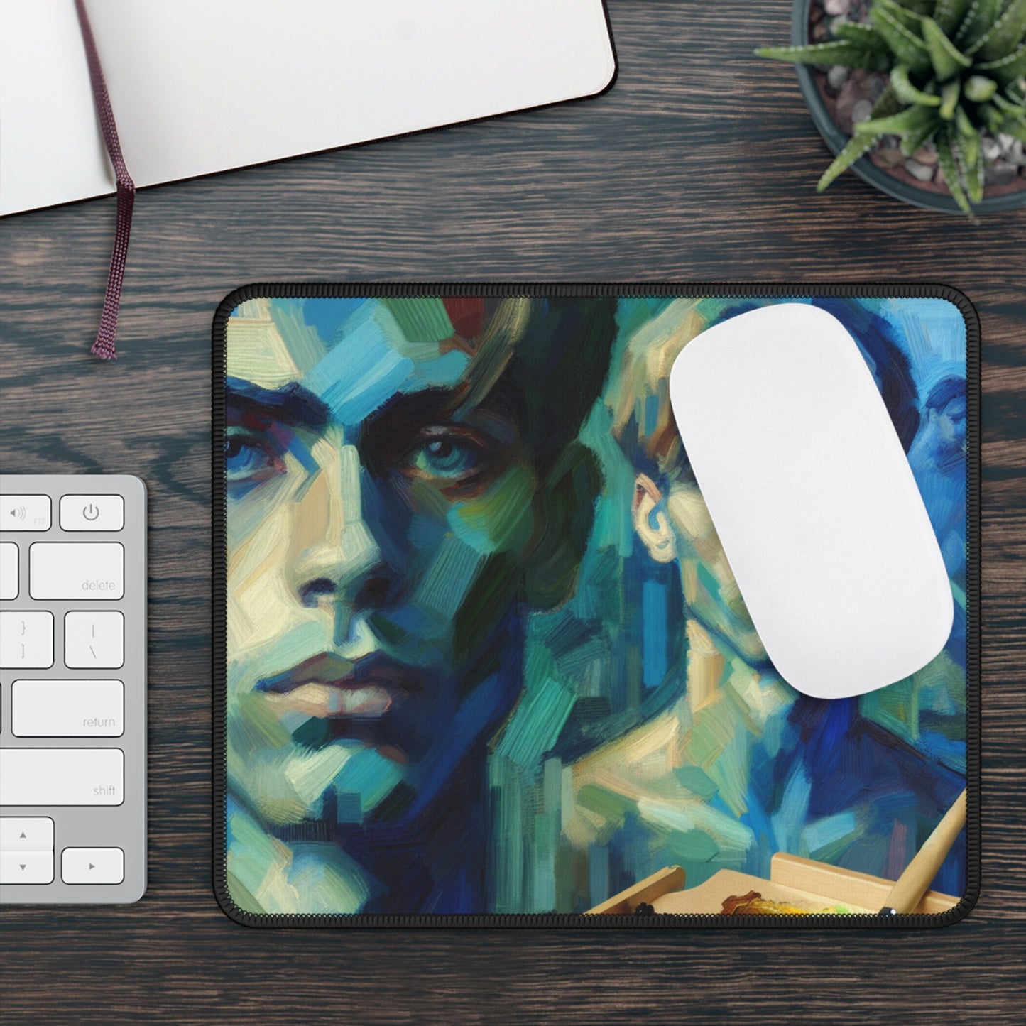 "Mirada calmante" - The Alien Gaming Mouse Pad Estilo expresionista