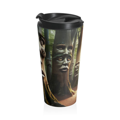 "Whispering Woods: Secrets of the Enchanted Forest" - The Alien Stainless Steel Travel Mug