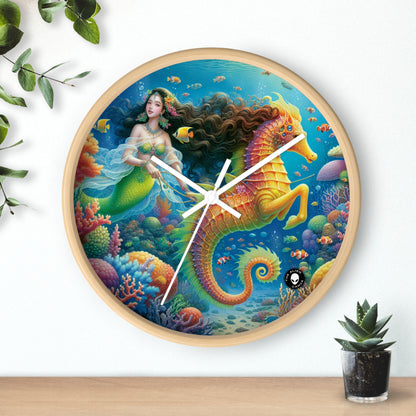 "Mermaid's Magical Coral Ride" - The Alien Wall Clock