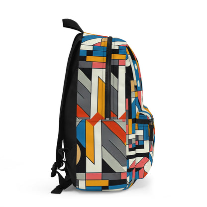 "Cityscape Ignited" - The Alien Backpack Geometric Abstraction