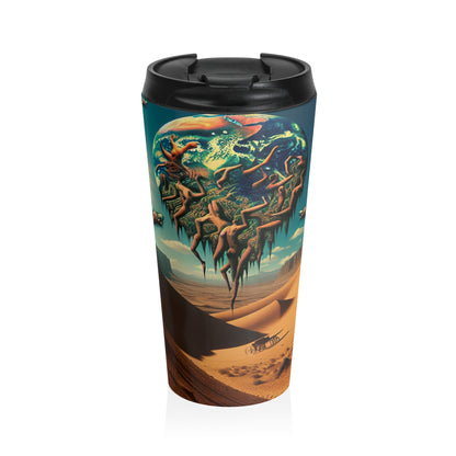 "Uprising in the Outback" - The Alien Stainless Steel Travel Mug Surrealism Style