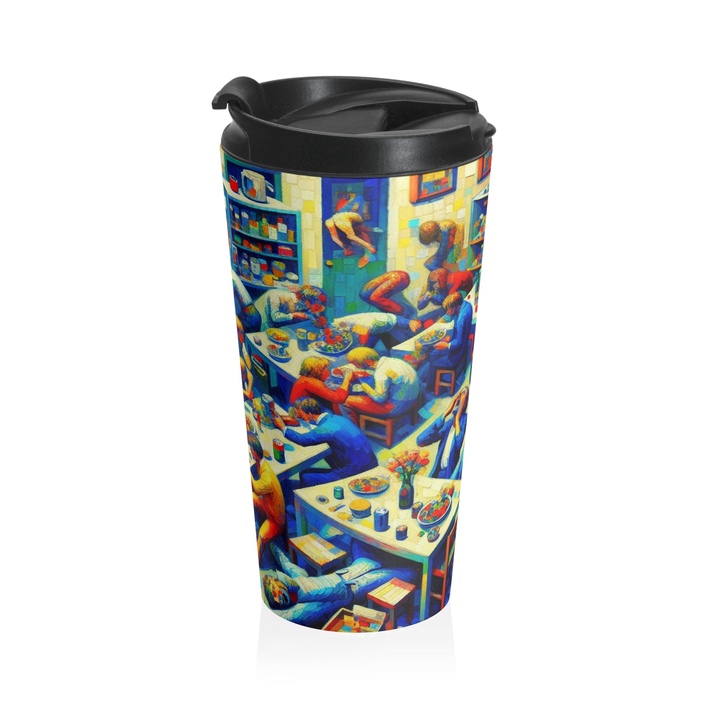 "Subway Soliloquy" - The Alien Stainless Steel Travel Mug Stuckism