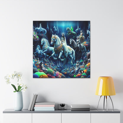 « Royaume sous-marin enchanté : sirènes et hippocampes » - The Alien Canva