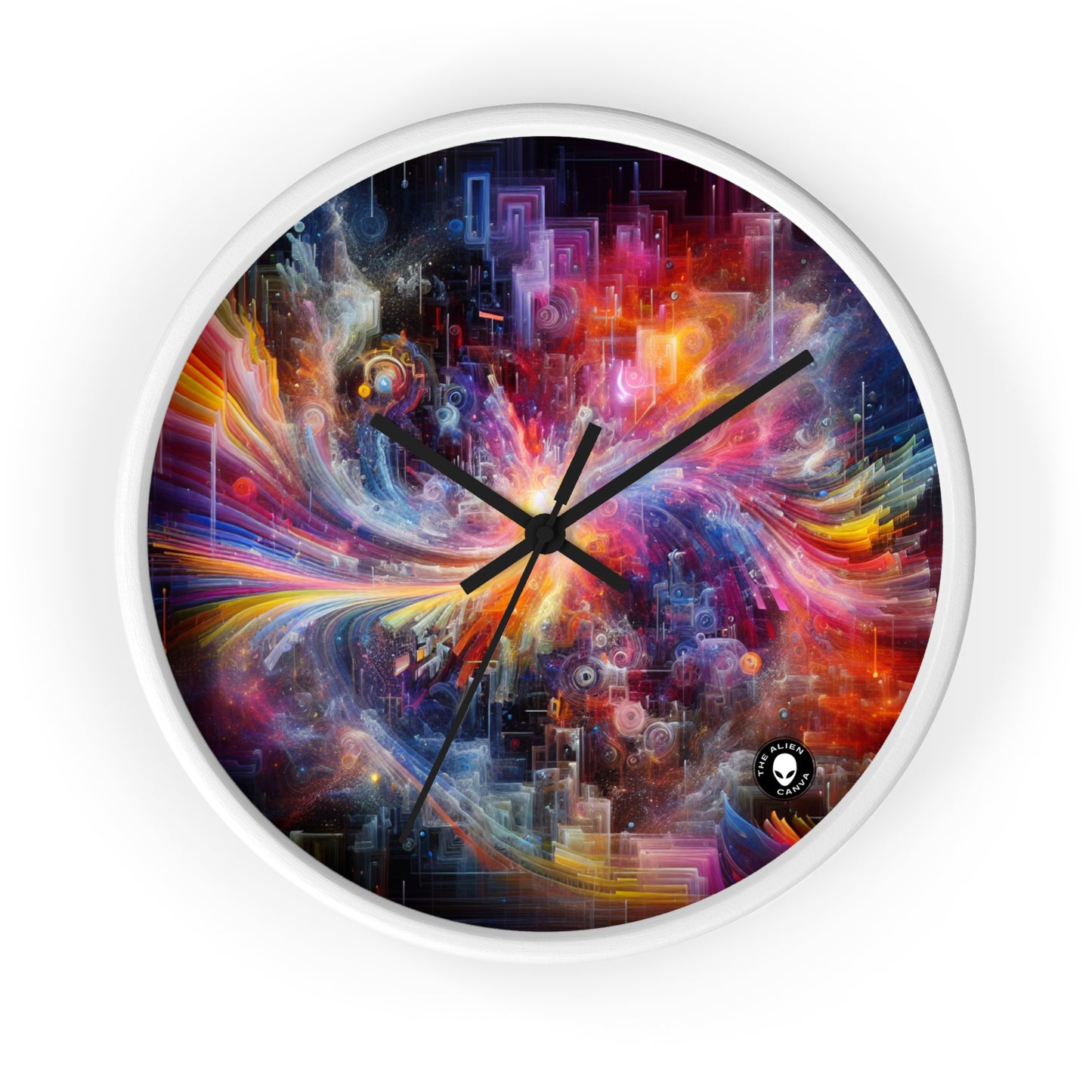 "Chromatic Sundown: Time-Lapse Sky Art" - The Alien Wall Clock Video Art