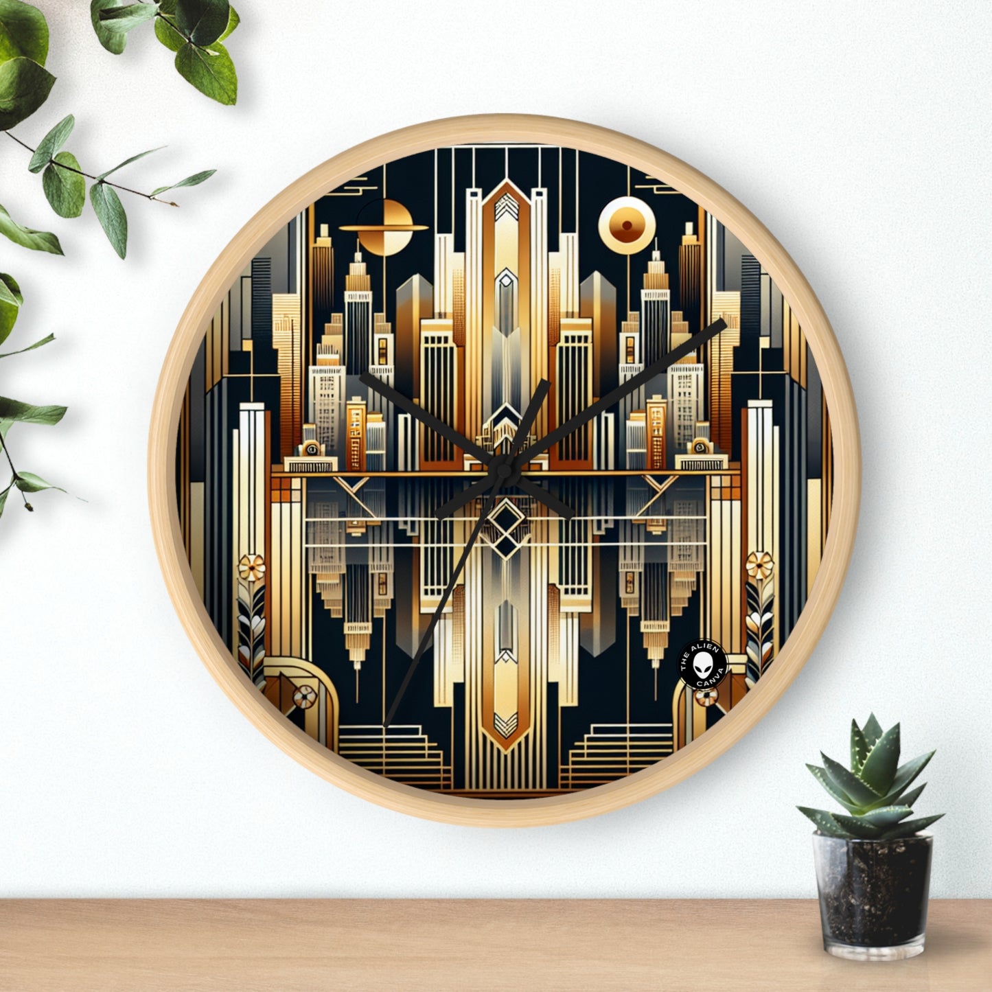 "Luxe Déco : Élégance Artistique au Grand Hôtel" - L'Horloge Murale Alien Art Déco