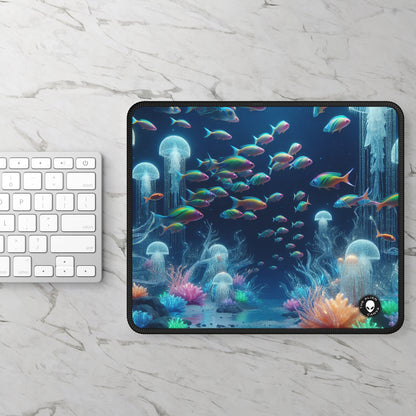 "Neon Dreams: The Underwater Wonderland" - The Alien Gaming Mouse Pad