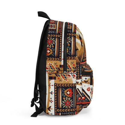 "Ukrainian Village Symphony: A Colorful Folk Art Reflection" - The Alien Backpack Folk Art