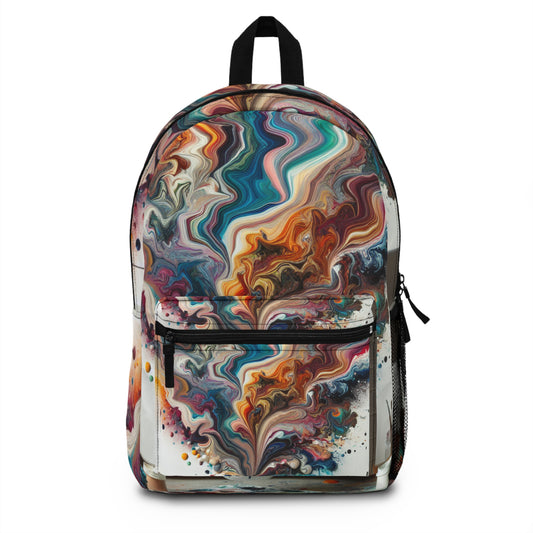 "A Paint Poured Paradise: Acrylic Pouring Art" - The Alien Backpack Acrylic Pouring Style