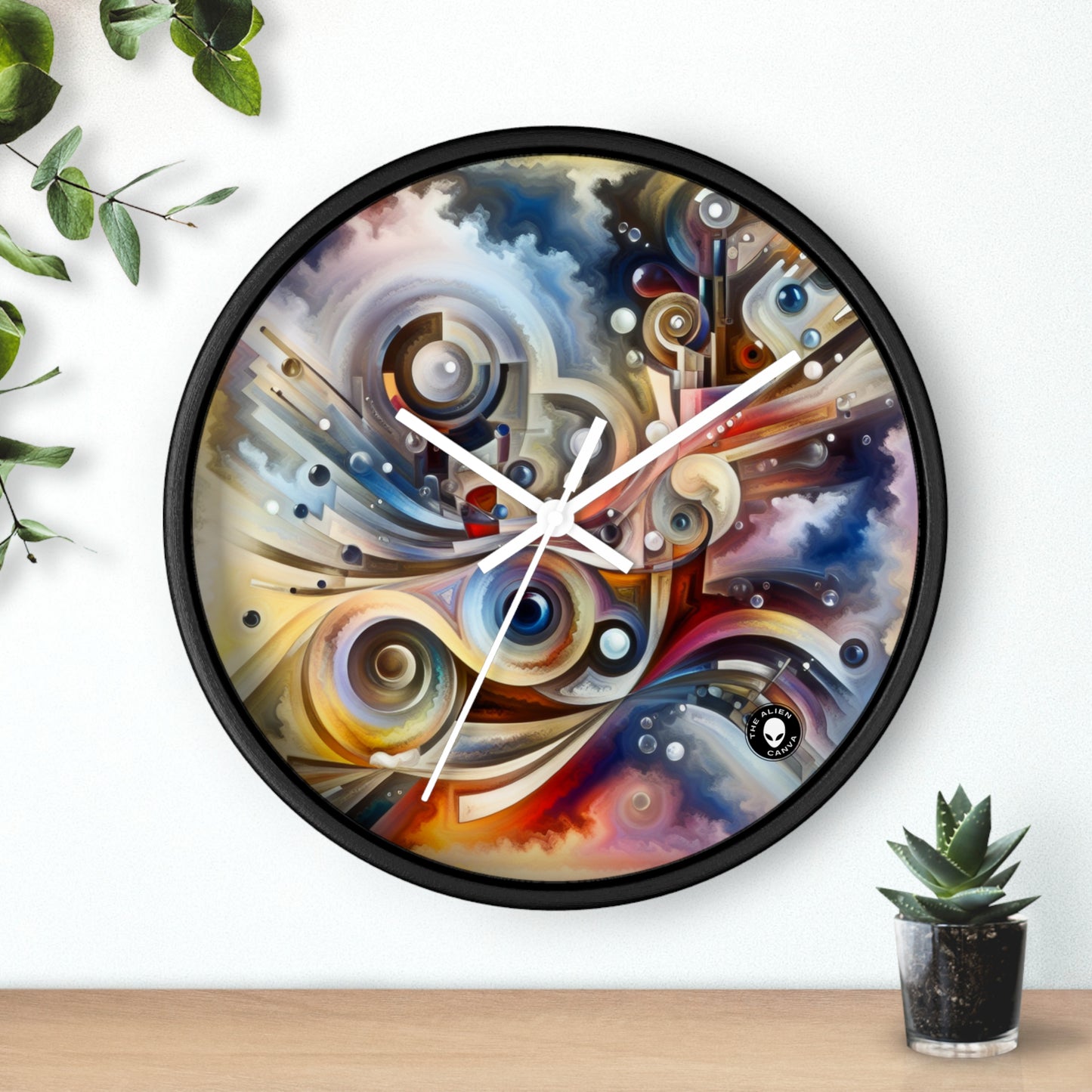 "Symphonie mécanique de la nature" - L'horloge murale extraterrestre surréalisme abstrait