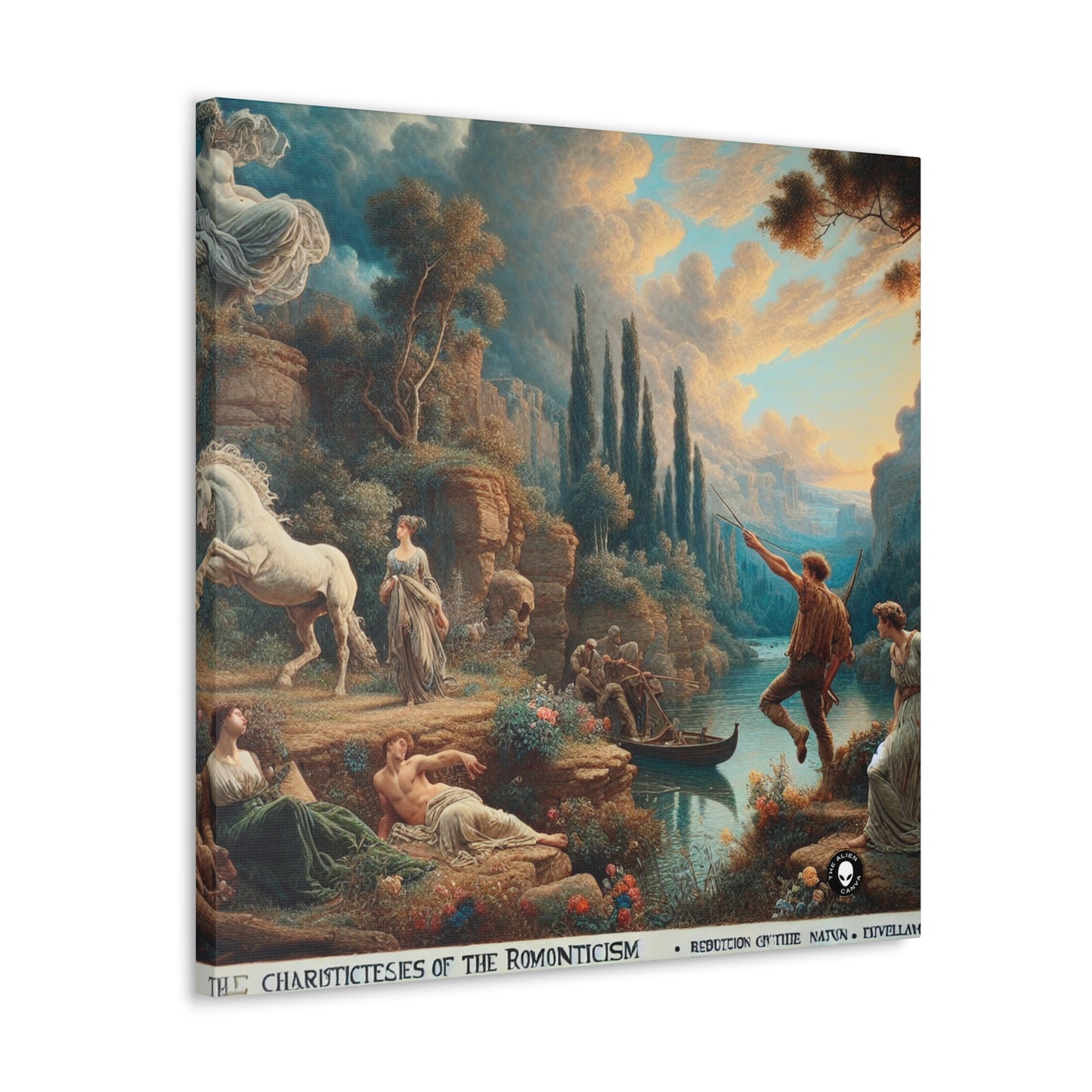 "Sunset Serenade: A Romantic Landscape" - The Alien Canva Romanticism