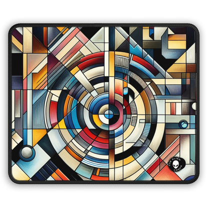 "City Lights: Geometric Nightfall" - The Alien Gaming Mouse Pad Geometric Abstraction