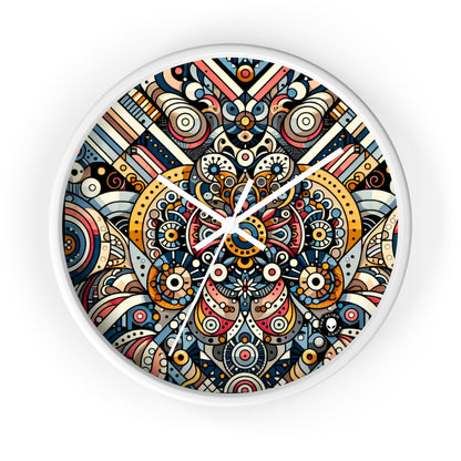 "Moroccan Mosaic Masterpiece" - The Alien Wall Clock Pattern Art