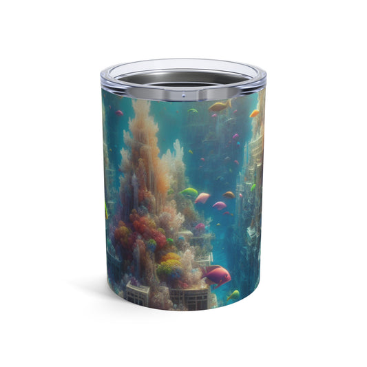 "Coralline City: un país de las maravillas surrealista bajo el agua" - Vaso Alien de 10 oz