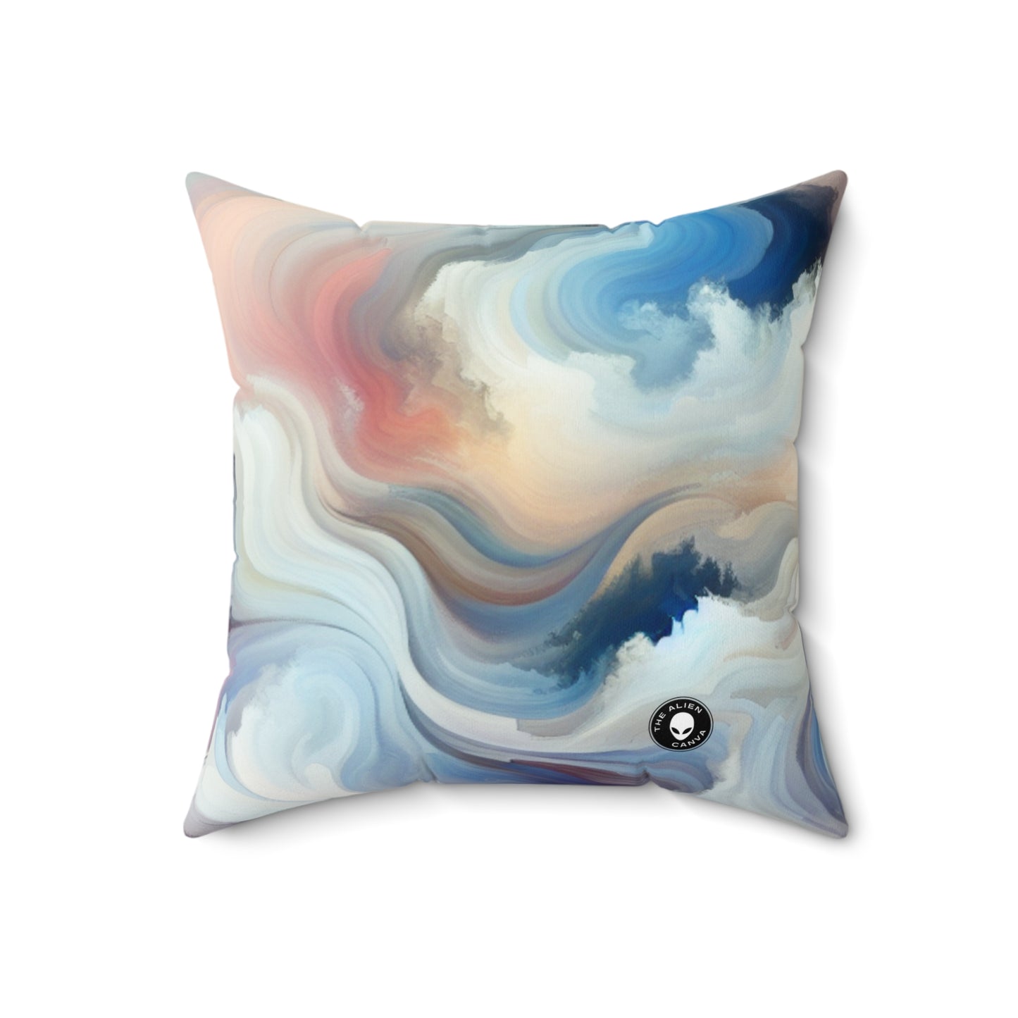 "Harmony in Nature: A Lyrical Abstraction"- The Alien Spun Polyester Square Pillow Lyrical Abstraction