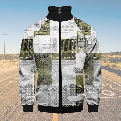 Paisley Printed Men's Raglan Sleeve Jacket