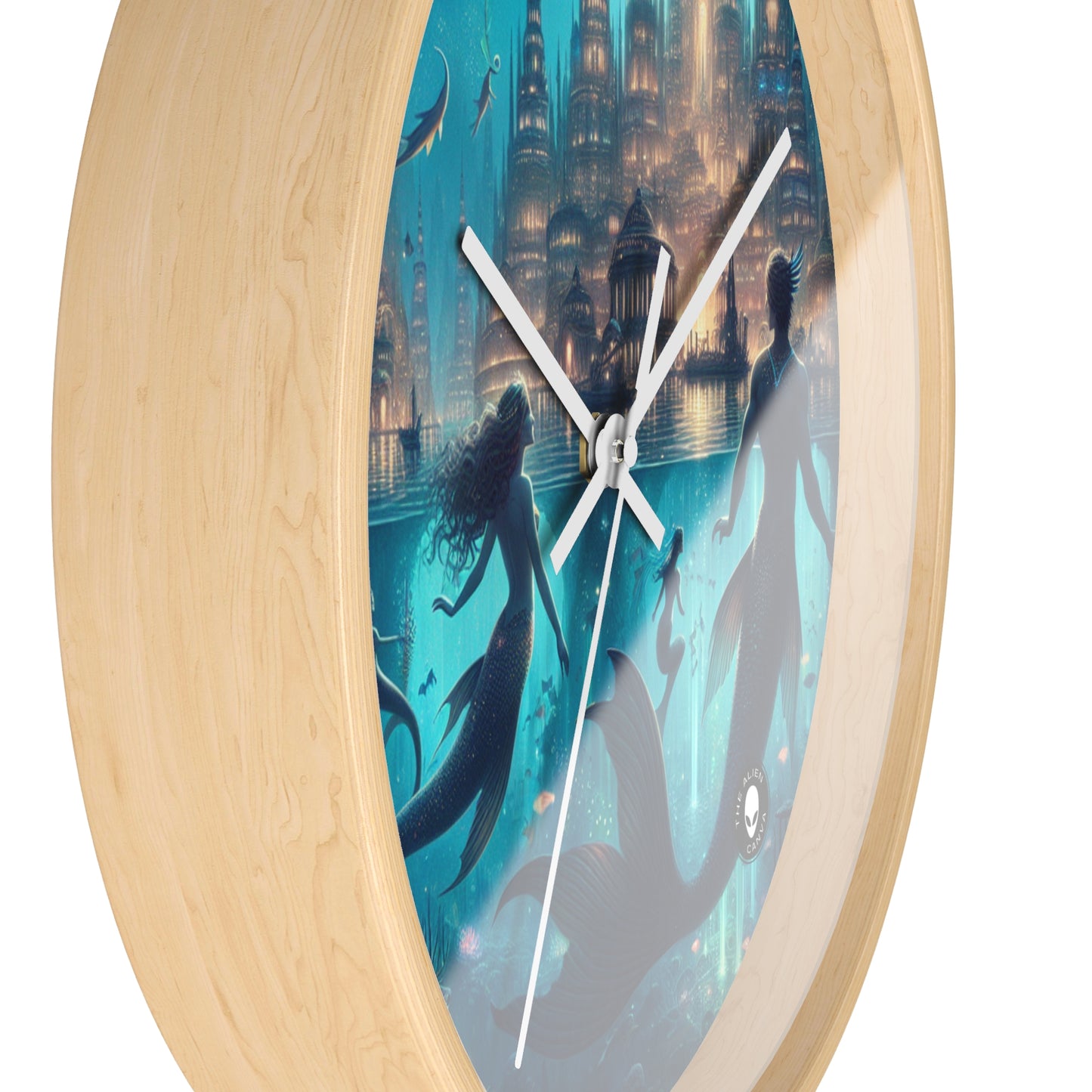 "Atlantis Illuminated: A City of Mystical Sea Creatures" - The Alien Wall Clock