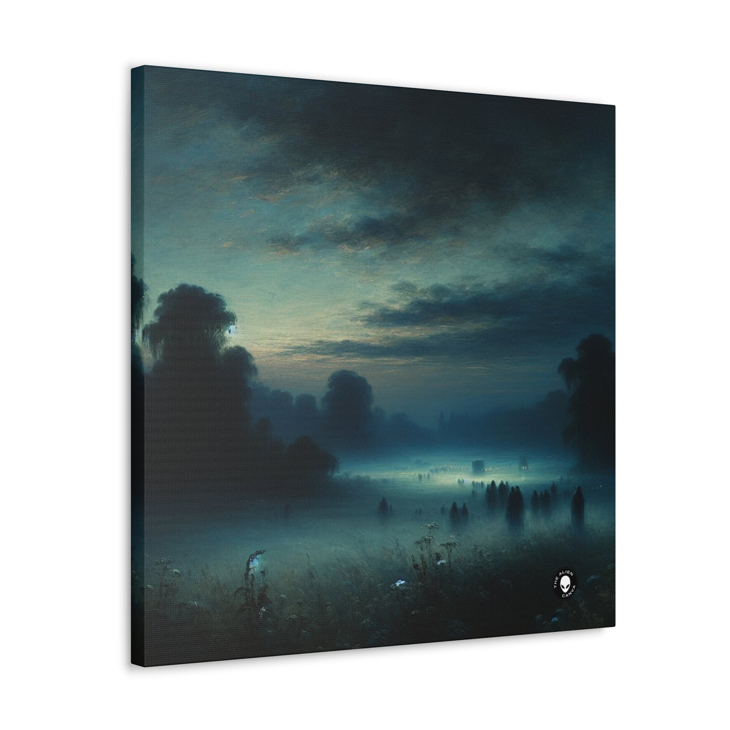 "Misty Twilight : un voyage tonaliste vers une sérénité silencieuse" - The Alien Canva Tonalism