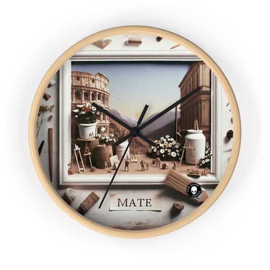 "Elemental Elegance: A Mixed Media Tribute to Arte Povera" - The Alien Wall Clock Arte Povera