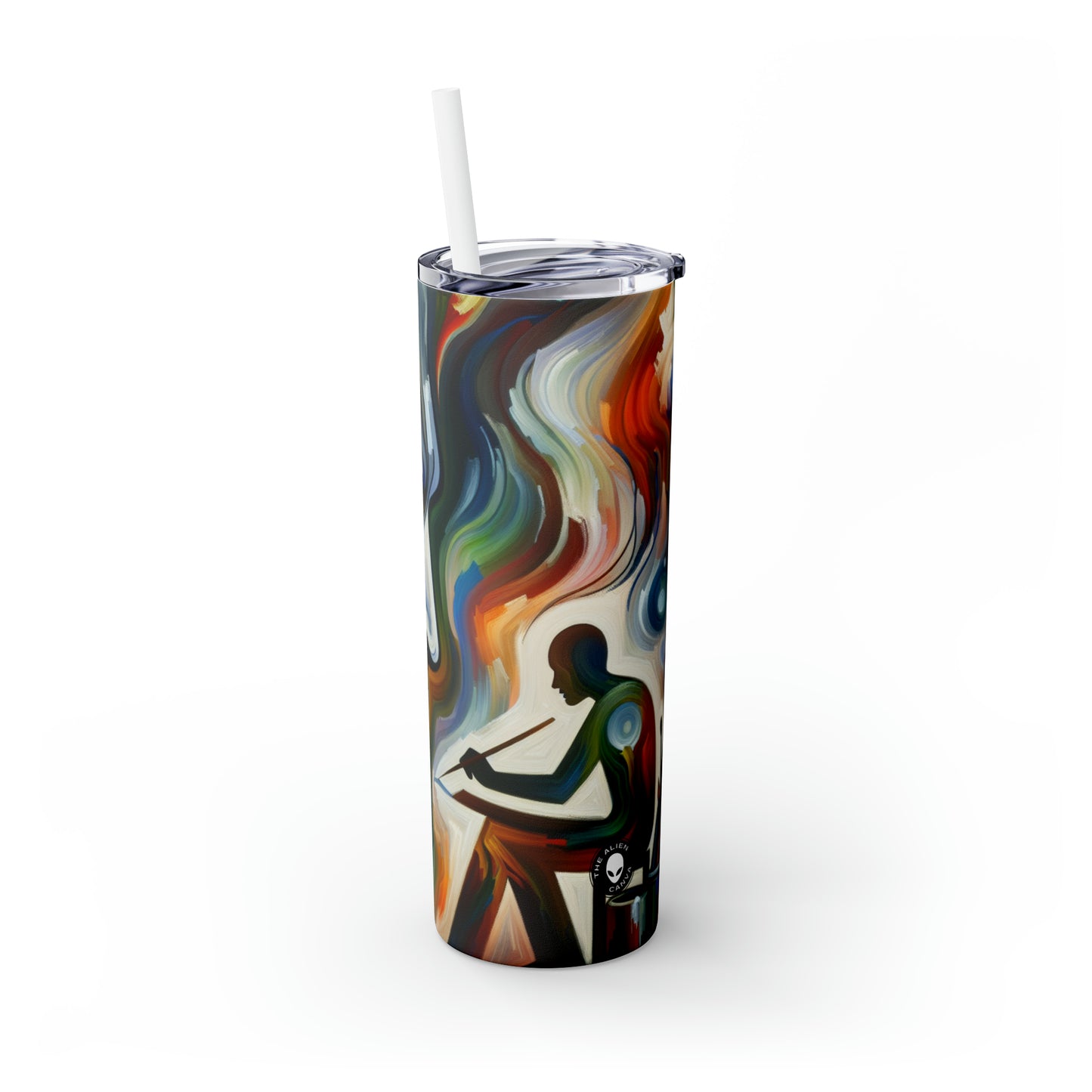 "Stirrings of the Soul" - The Alien Maars® Skinny Tumbler with Straw 20oz Expressionism