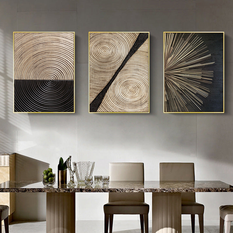 New Chinese Style, Simple Wooden Texture And Elegant Zen Paintings