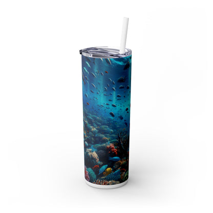 "Underwater Wonderland" - The Alien Maars® Skinny Tumbler with Straw 20oz