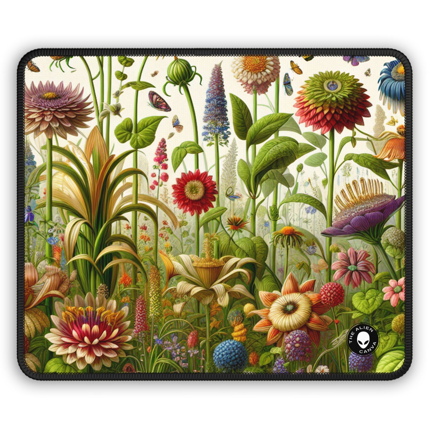 "Enchanted Garden: A Whimsical Scene" - The Alien Gaming Mouse Pad