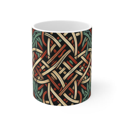 "Majestic Celtic Vision : Une œuvre d'art fascinante inspirée des falaises de Moher" - The Alien Ceramic Mug 11oz Celtic Art