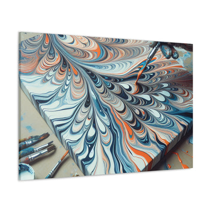 "Tilting the Canvas: Acrylic Pouring Exploration" - The Alien Canva Acrylic Pouring Style