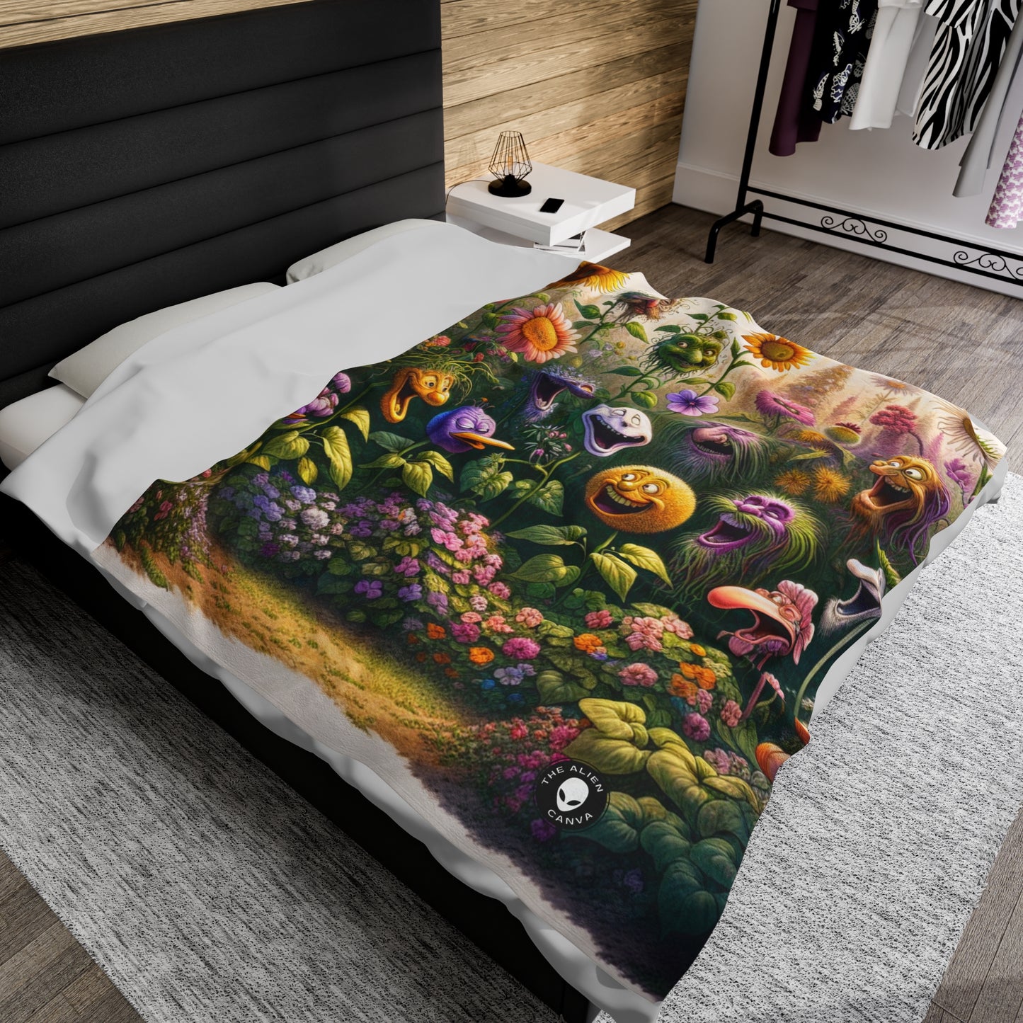 "The Talking Garden" - The Alien Velveteen Plush Blanket