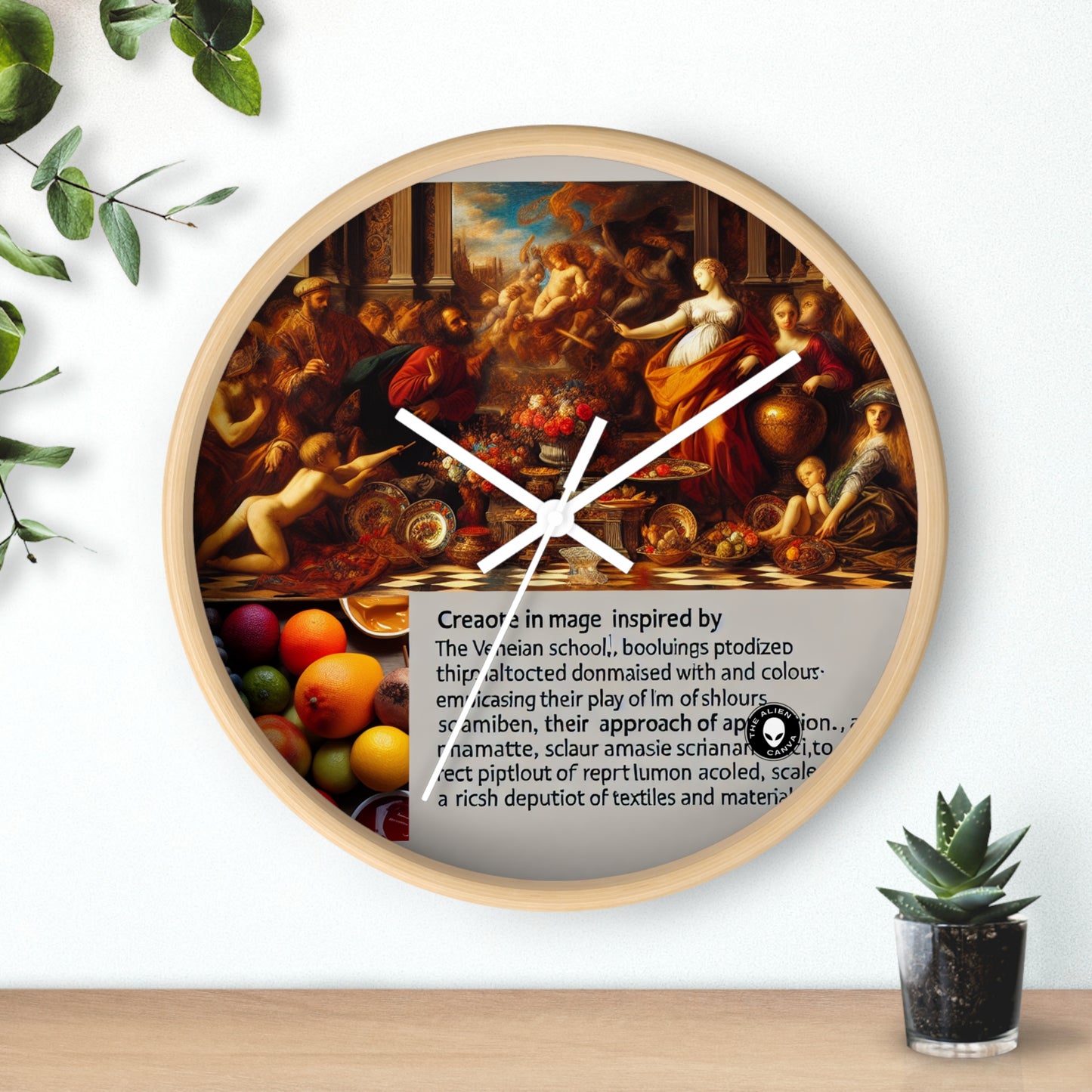 Venetian Reverie: A Contemporary Homage to the Vibrant Elegance of the Venetian School - The Alien Wall Clock Venetian School