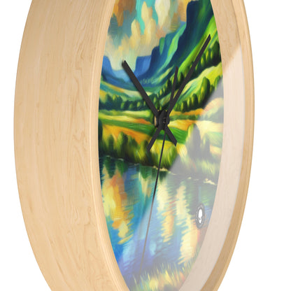 "Serenity at Sunset: An Impressionistic Meadow" - The Alien Wall Clock Impressionism