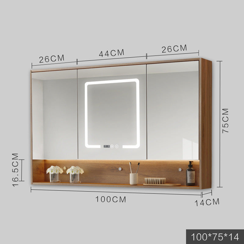 Smart Cabinet With Led Lights Anti-fog Hanging Wall Type Toilet Dressing Bathroom Combination Mirror