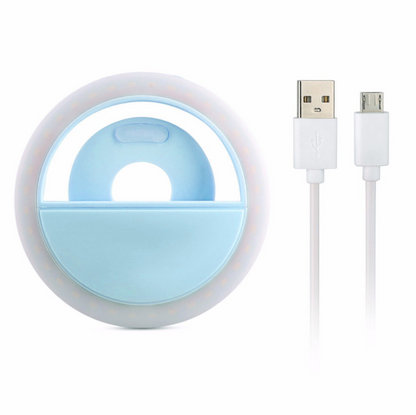 Luz de relleno para teléfono móvil, modelo de carga USB rk12, temporizador automático para teléfono móvil, luz de relleno de belleza