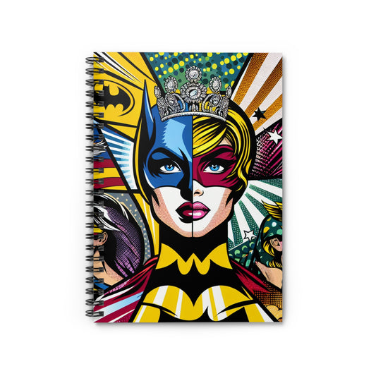 "Heroes of Pop Art: Una mezcla de iconos" - Cuaderno de espiral The Alien (línea reglada) Estilo Pop Art