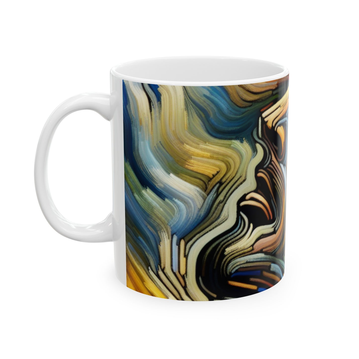 Title: "Tempestuous Waters" - The Alien Ceramic Mug 11oz Expressionism