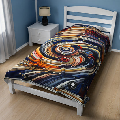 "Fluid Motion: A Kinetic Art Tribute to Oceanic Harmony" - The Alien Velveteen Plush Blanket Kinetic Art