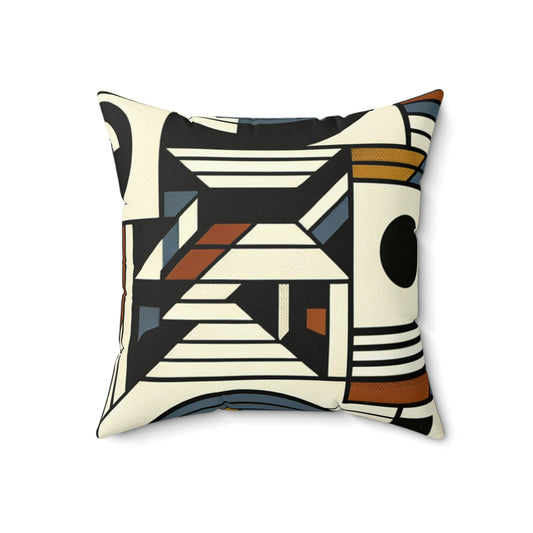 "Urban Elegance: A Concrete Art Exploration"- The Alien Spun Polyester Square Pillow Concrete Art