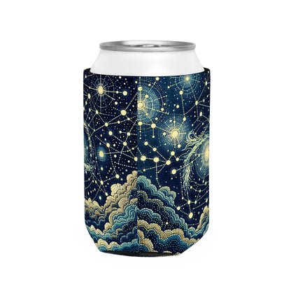 "Dotting the Heavens" - The Alien Can Cooler Sleeve Pointillism Style