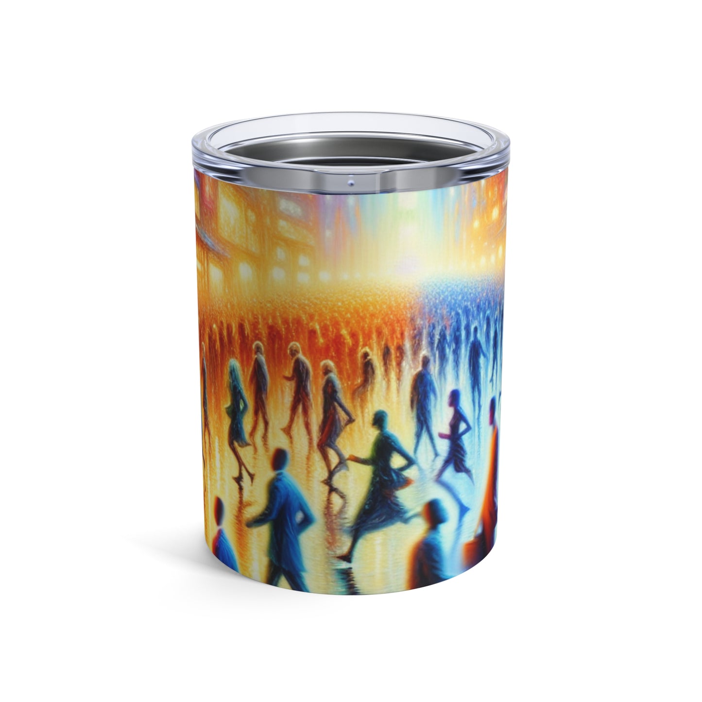 "Paisajes nocturnos de neón: una sinfonía de caos urbano" - Vaso Alien de 10 oz