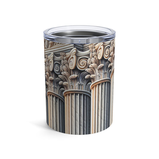 "Columnas de pared 3D: una obra de arte arquitectónica": el vaso alienígena de 10 oz estilo trompe-l'oeil