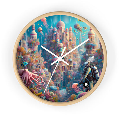 "Treasure of the Deep: A Fantastical Underwater City" - The Alien Wall Clock