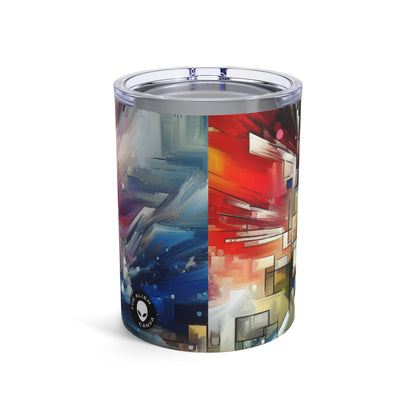 "Nature's Fury: An Abstract Expressionist Interpretation of a Raging Thunderstorm" - The Alien Tumbler 10oz Abstract Expressionism