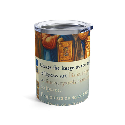 "Forjados en la fe: El viaje de la desesperación a la esperanza" - El vaso alienígena de 10 oz de arte religioso