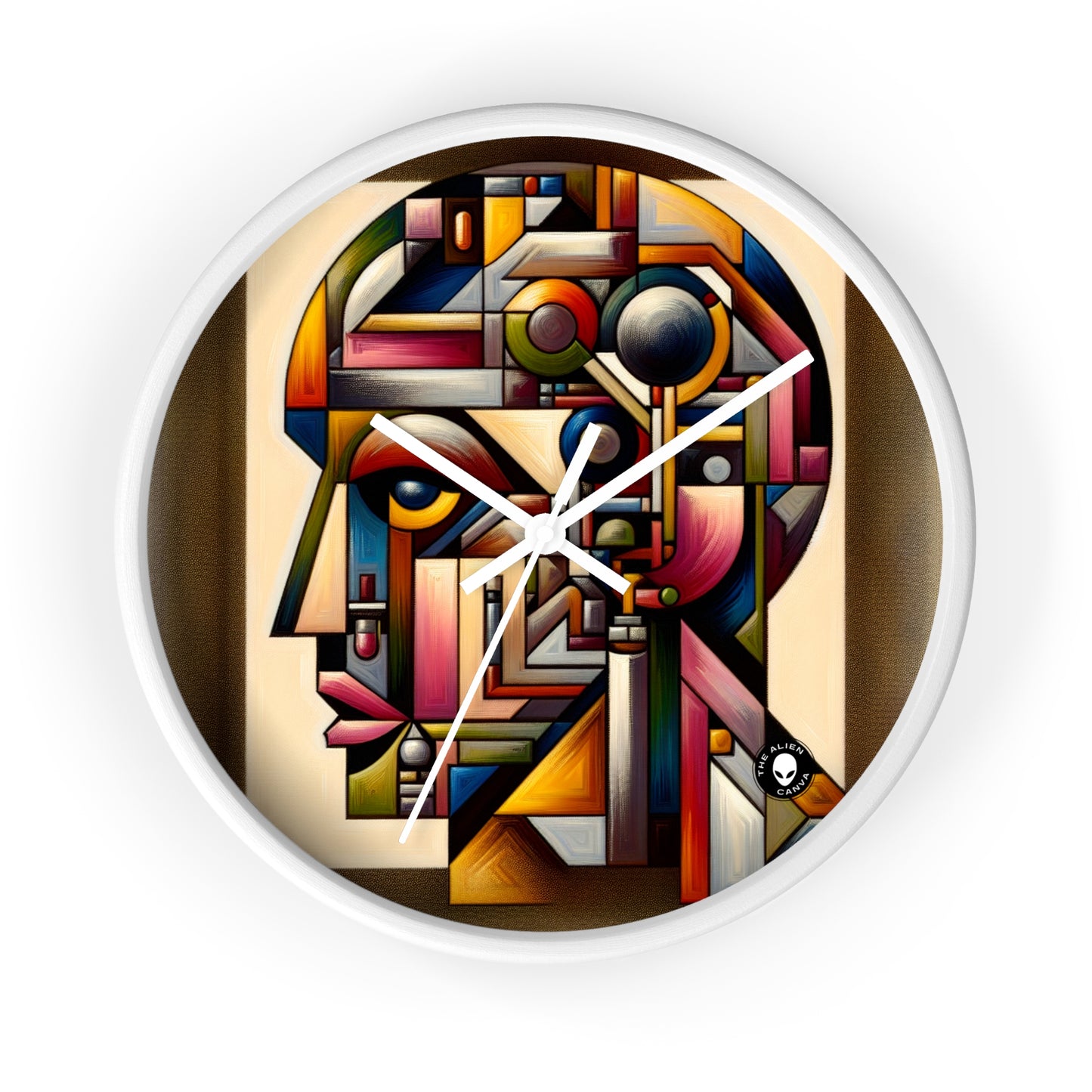 "Ma réflexion cubiste" - L'horloge murale extraterrestre Cubisme