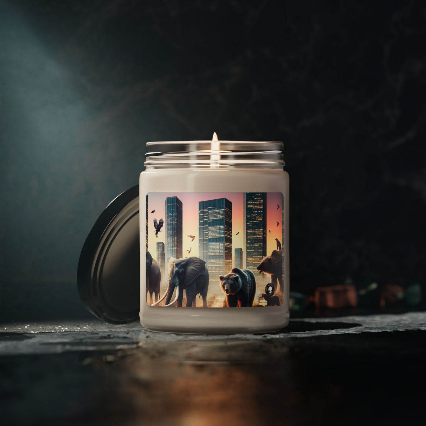 "Urban Zoology: A Surreal Cityscape" - The Alien Scented Soy Candle 9oz