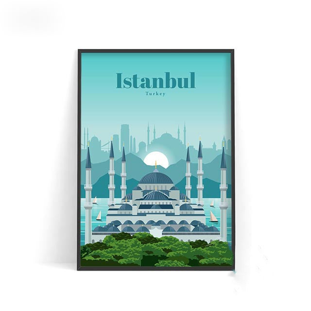 World City Travel Poster Wall Decoration