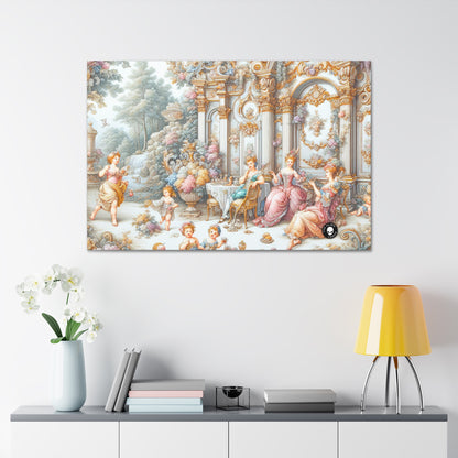 "Un jardin de délices rococo : une extravagance fantaisiste" - The Alien Canva Rococo